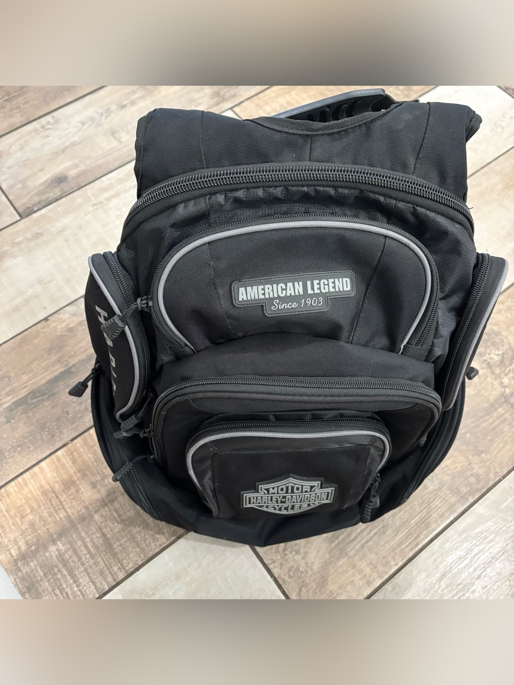 Harley-Davidson Rugged High-Density Polyester 'Legend' Backpack Black - Picture 8 of 8